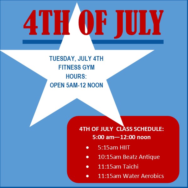 2017 4th of July Hours Mountain Valley Fitness & Health Mountain